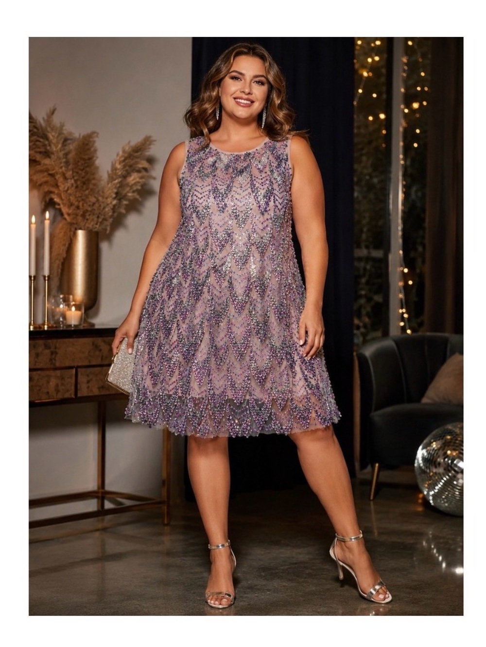 Torrid Lilac and Silver Printed Mini Shift Dress size 2 NWT